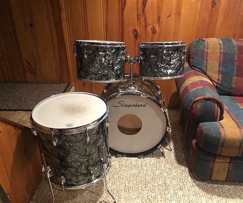 Slingerland Vintage 70s Black Diamond Pearl Reverb