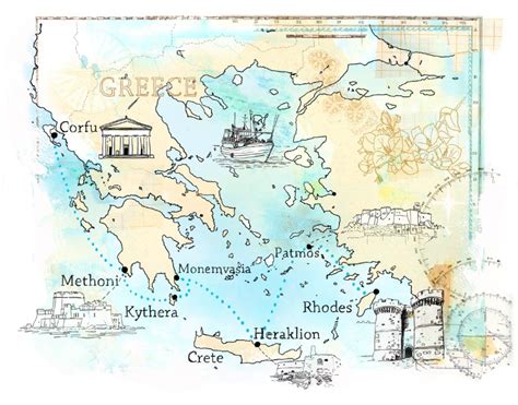 Mapa De Grecia Y Las Islas Griegas Grecia Viajes