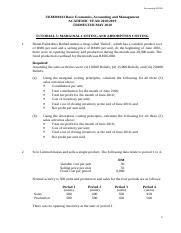 Tutorial 5 Absorption And Marginal Costing Questions Doc Accounting