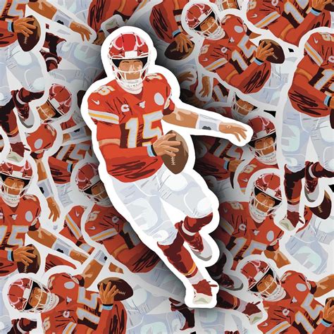 Patrick Mahomes Sticker Nfl Player Sticker Kansa City Chiefs Etsy