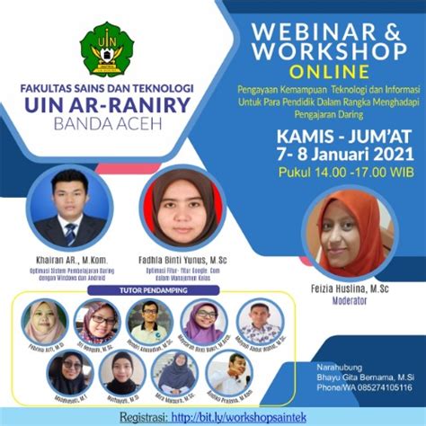 Fakultas Sains Dan Teknologi Gelar Seminar Dan Workshop Online Untuk