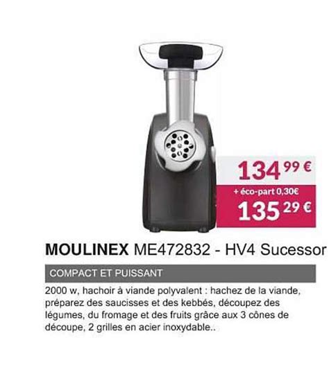 Offre Me472832 - Hv4 Sucessor Moulinex chez Copra