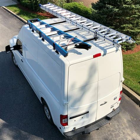 Vantech Heavy Duty 3 Bar Ladder Roof Rack Fits Nissan NV Cargo Van High ...