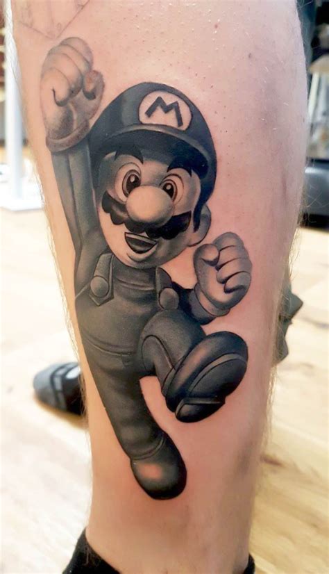 Mario Tattoo By Nino Kupka Ink Super Mario Tattoo Mario Tattoo