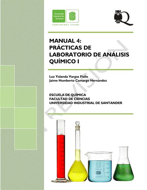 Manual Pr Cticas De Laboratorio De An Lisis Qu Mico I