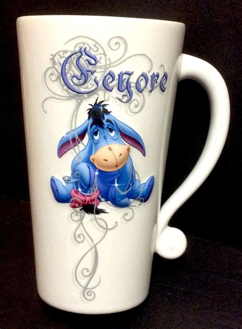 Disney Store Eeyore D Tall Ceramic Coffee Mug Latte Cup Winnie The