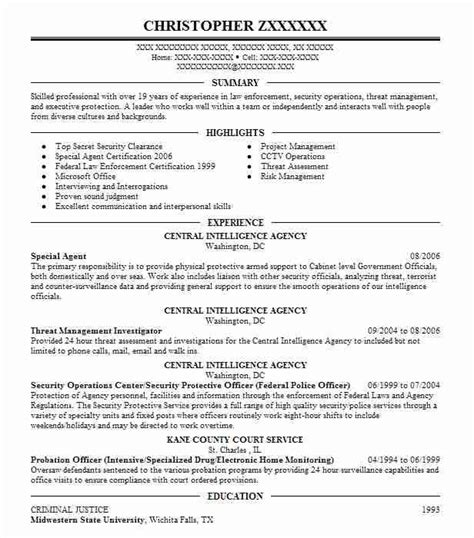 Federal Resume Template Format Fbi Printable And Enjoyable Learning