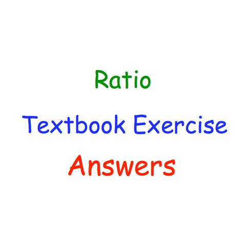 Ratio Textbook Answers Corbettmaths