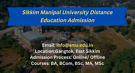 Sikkim Manipal University Distance Education Admission 2024 Ug Pg Application Last Date