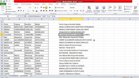 Funci N Concatenar En Excel Youtube