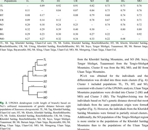 Nei S Unbiased Measures Of Genetic Identity Above Right And Genetic