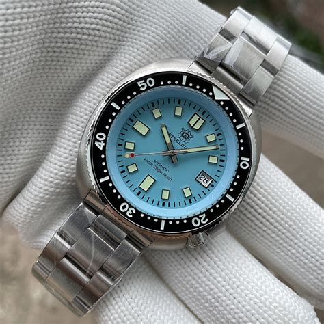 Steeldive Mens Dive Watch Mm Blue Dial Japan Automatic Mechancial