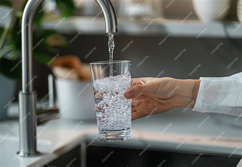 Premium Photo Photo Of Faucet Kitchen Tap Water Pouring Filling Up