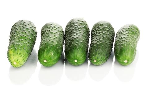 Premium Photo Fresh Cucumbers Isolated On White