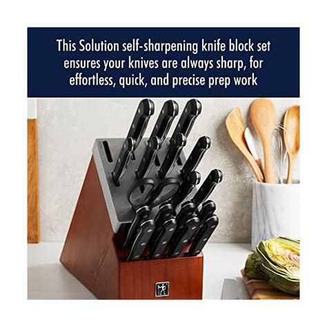 HENCKELS Solution Razor Sharp 20 Pc Self Sharpening Knife Block Set