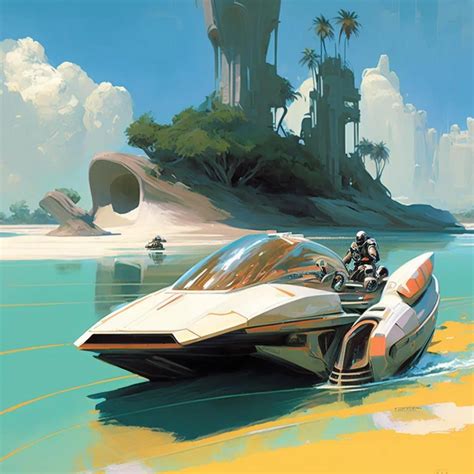 Jet Skis Retrofuturism Futuristic Motorcycle Retro Futuristic