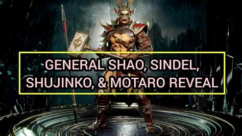 MORTAL KOMBAT 1 GENERAL SHAO SINDEL SHUJINKO MOTARO REVEAL