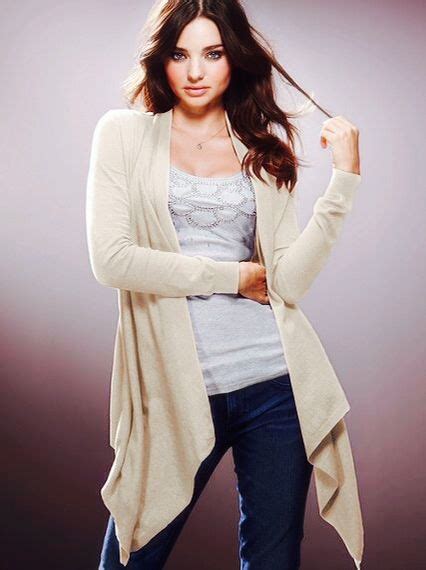 Miranda Wearing The Flirty Cardi Sweater Available Victorias Secret Fashion Clothes Women