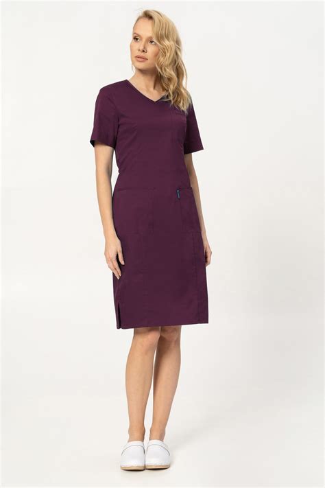 Burgundy Scrub Dresses