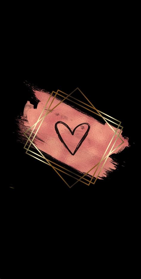 Instagram Highlights Cover Heart Instagram Black Theme Pink