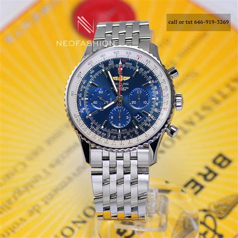 Breitling Navitimer B01 Chronograph 46mm Blue Dial Watch Ab0127 Neofashion