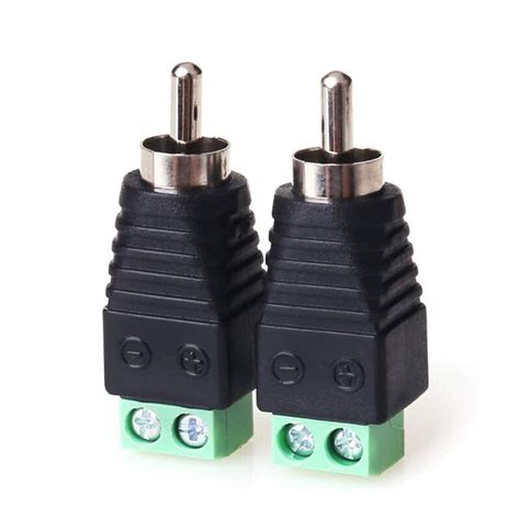 Phono Rca Screws Male Female Plug To Av Screw Terminal Audiovideo