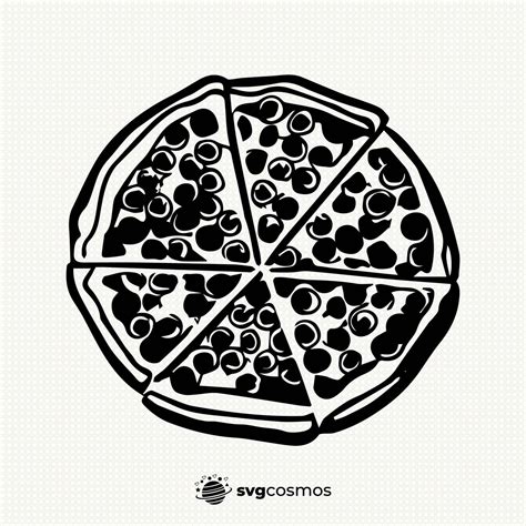 Pizza Svg Pizza Silhouette Pizza Png Pizza Clipart Pizza Vector C