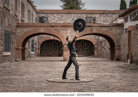 Latin Couple Dancers Wearing Traditional Mexican Stock Photo 2353498455