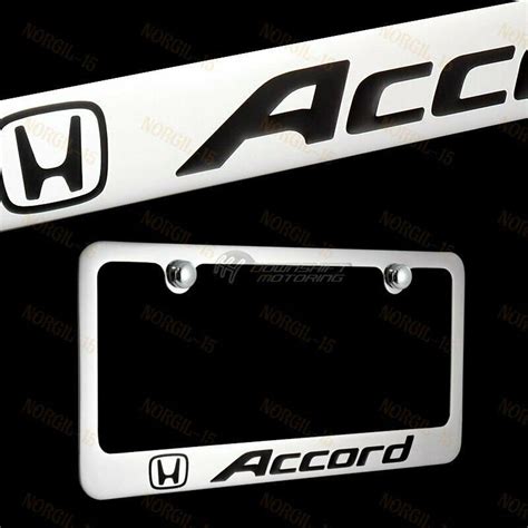 Pcs Honda Accord Black Stainless Steel License Plate Frame W Etsy