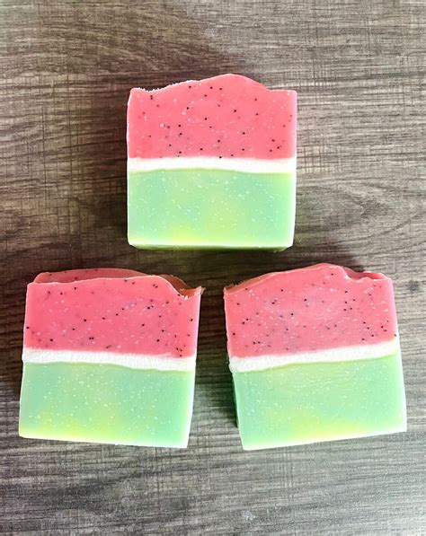 Watermelon Soap Bar Handmade Artisan All Natural Vegan Etsy