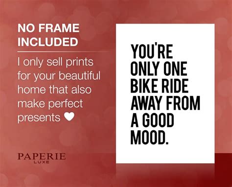 You Re Only One Bike Ride Away From A Good Mood Cycling Etsy UK