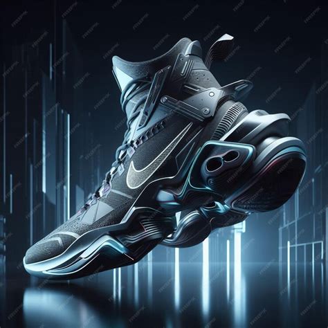 Premium Ai Image Futuristic Nike Sneaker In Digital Art 3d Render