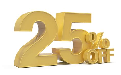 sale number 25 percent off golden 11298011 PNG