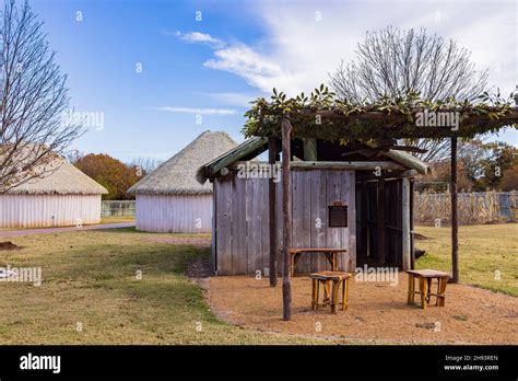 Antique Traditional House Display In The Chickasaw Cultural Center At