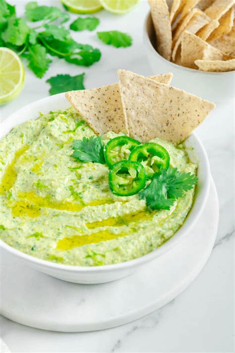 Cilantro Hummus With Jalapeño 5 Minute Recipe Eating By Elaine