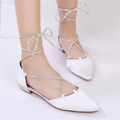 Creativesugar pointed toe lady satin evening dress shoes flats Rome ...