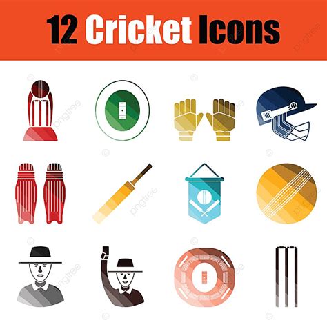 Cricket Vector Hd Png Images Set Of Cricket Icons Competition Frame