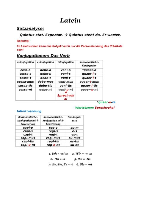 Latein Grammatik Alle Lerninhalte Latein Satzanalyse Quintus Stat