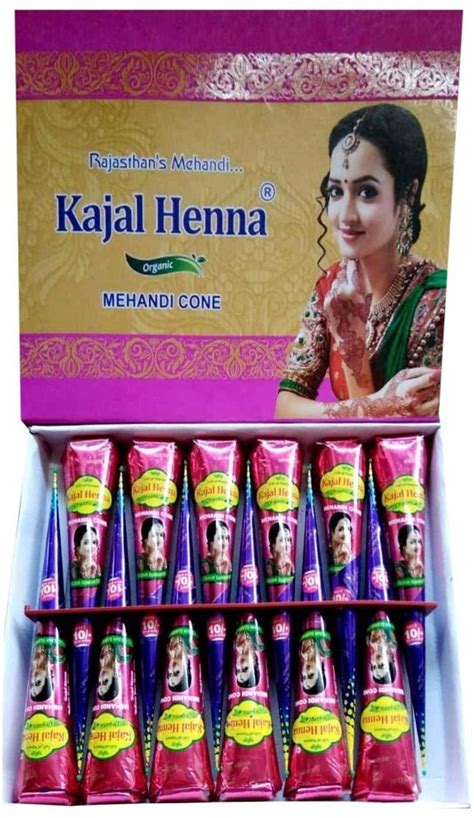 Green Kajal Heena Mehandi Cone 12 Cones Packaging Type Box At Rs 45