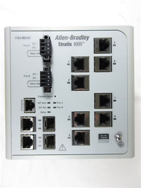 Allen Bradley Stratix 8000 Ethernet Managed Switch 1783 MS10T SER A