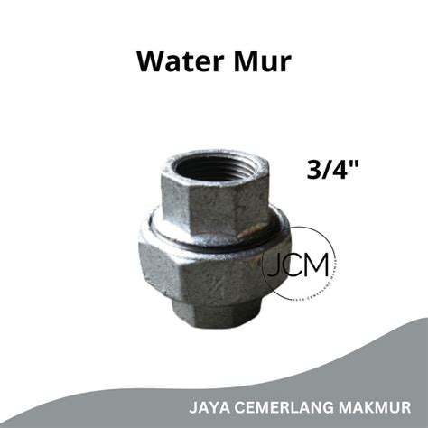 Jual Watermur Drat Inch Union Water Mur Besi Galvanis Inch