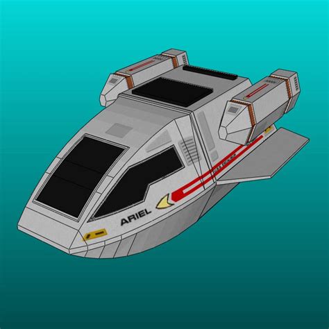 Star Trek Tng Aqua Shuttle Paper Model