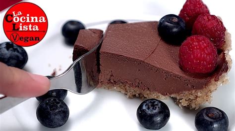 Deliciosa TARTA DE CHOCOLATE VEGANA Receta Sin Horno YouTube