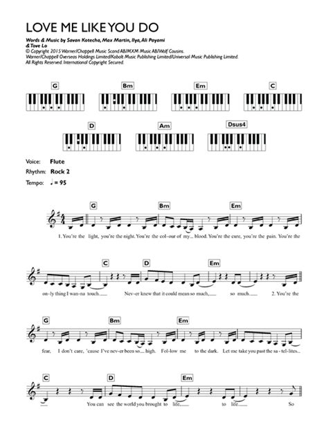 Ellie Goulding Love Me Like You Do Sheet Music For Easy Piano