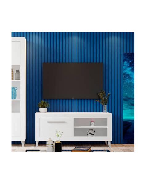 Mueble Tv Niza Blanco Nieve Tirador Lineal Cm