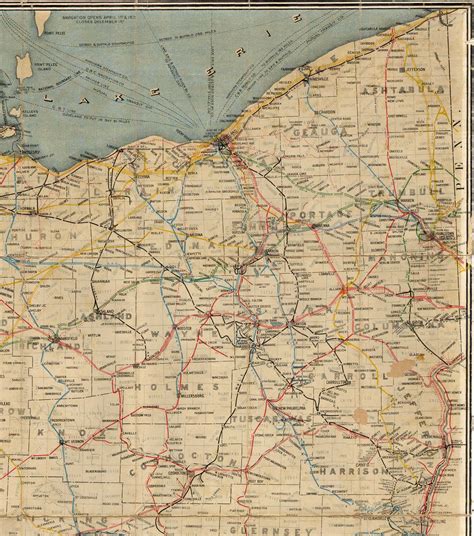 1914 Railroad Map Of Ohio