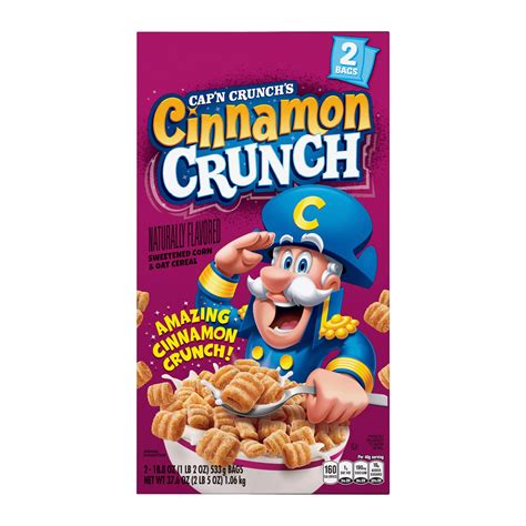 Captain Crunch Cinnamon Crunch Cereal 2 Pk 18 8 Oz Bj S Wholesale Club