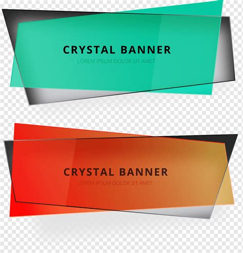 Dois Cartazes De Banner De Cristal Texto Adobe Illustrator Caixa De