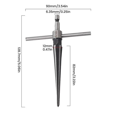 Tapered Reamer Hand Held Reamer For Taper Hole On The Wood Board