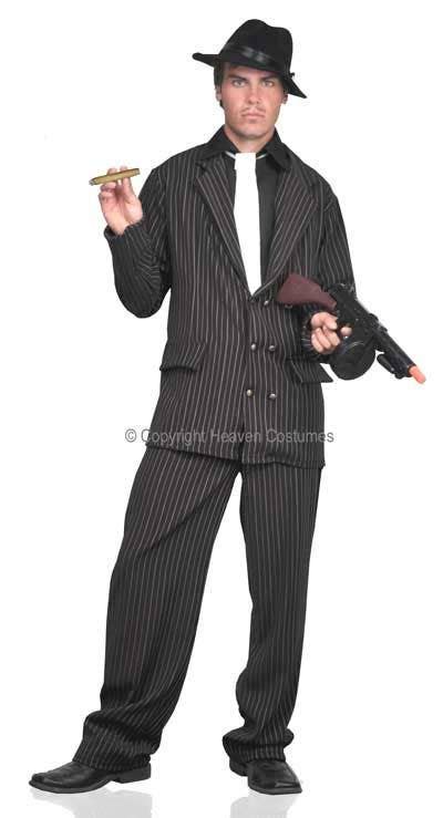 Black And White Gangster Suit Mens Costume Mens 1920s Costume